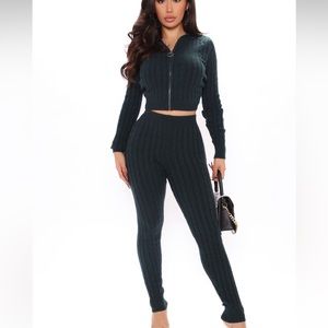 Cable Knit Sweater/Pant Set